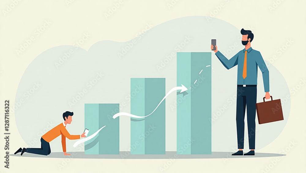 Businessman Upgrading Working Skills by Adding New Abilities and Knowledge to Improve Job Performance Businessman Upgrading Working Skills by Adding New Abilities and Knowledge to Improve Job Performance