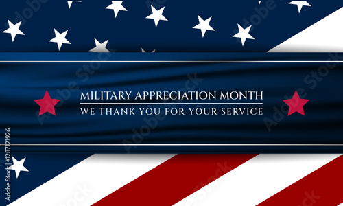 Happy National Military Appreciation Month Background Design Illustration