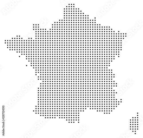 Black Dot France Map Europe Country