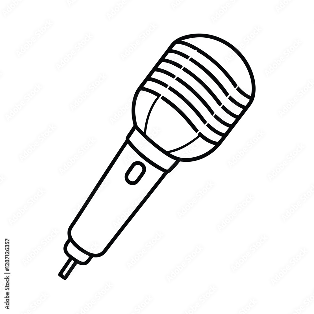 microphone on white background