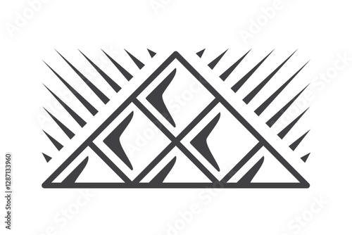 Tile wall icon with cement adhesive isolated on white background. Laying tiles simple shape. Vector illustration