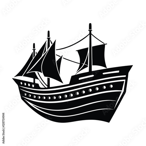 pirate ship vector illustration