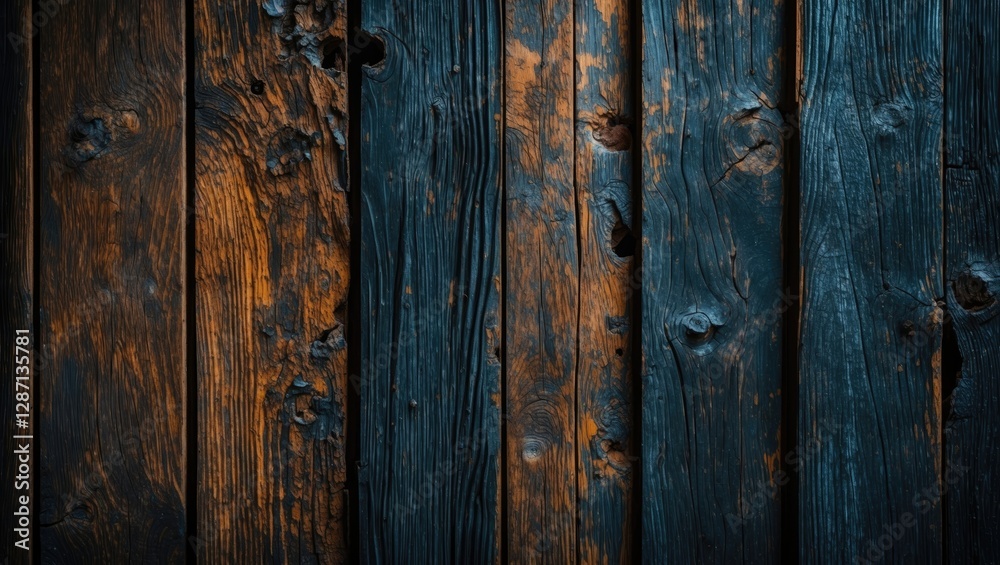 Natural dark wooden wall texture with rustic features and rich color variations for background or design use. Natural dark wooden wall texture with rustic features and rich color variations for background or design use.