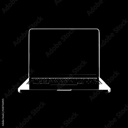 Sleek Black Laptop - Modern Technology