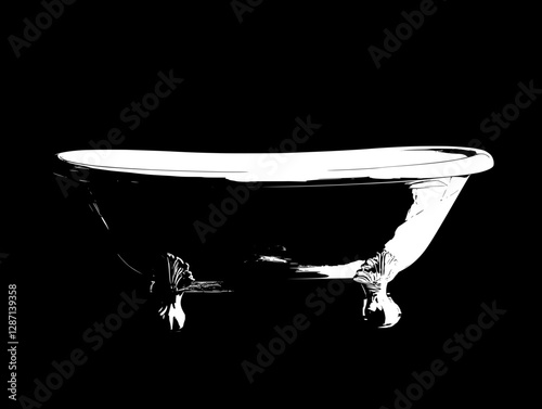 Exquisite Vintage Bathtub with Ornate Feet