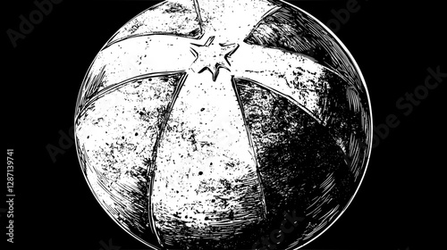 Vintage Style Sport Ball Graphic Design