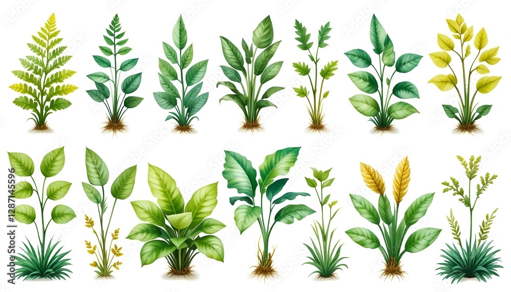 Fototapeta premium Leaf, plant background image, natural texture banner