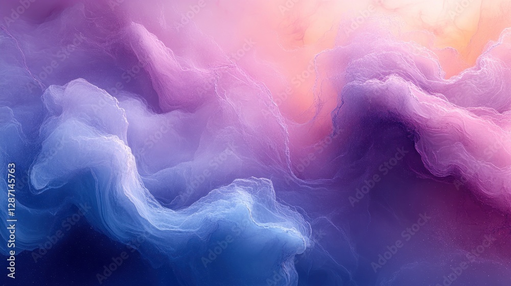Fototapeta premium Abstract Dreamy Cloudscape: A Serene Digital Art Piece