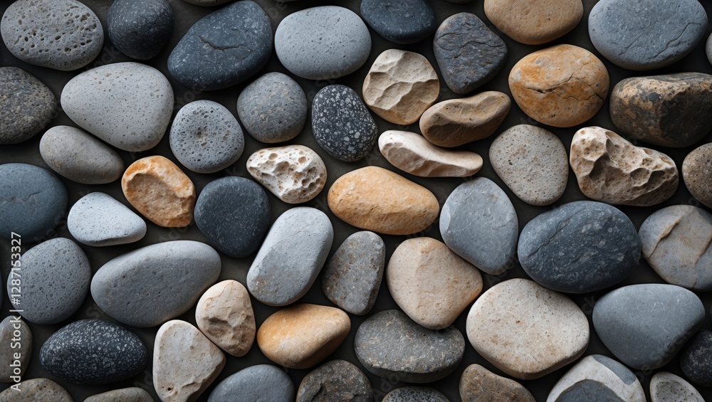 Smooth natural pebbles texture background for design and decorative purposes in natural colors and patterns Smooth natural pebbles texture background for design and decorative purposes in natural colors and patterns