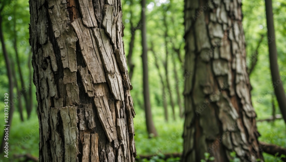 Textured tree bark in a lush green forest showcasing natural beauty and the passage of time through nature's patterns and colors. Textured tree bark in a lush green forest showcasing natural beauty and the passage of time through nature's patterns and colors.