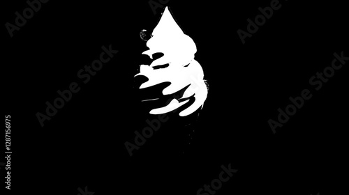 Elegant White Ice Cream Cone