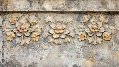 Ornate wall texture with intricate floral molding design for architectural inspiration