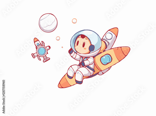 Space Exploration and Futuristic Technology Vector Graphic