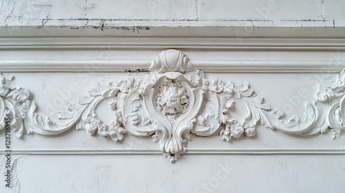 Elegant wall texture with smooth plaster molding design for interior decoration