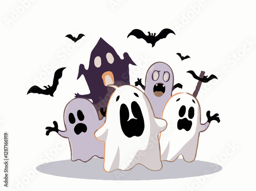 Creepy Ghostly Shadows Design Element