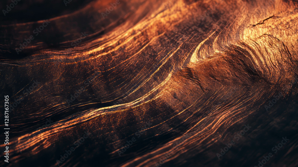 Naklejka premium Warm walnut wood texture with reddish brown hue for design background and decoration