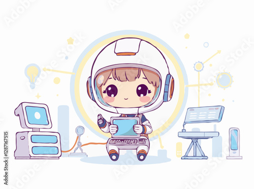 Futuristic Technology Concept in Vector Illustration