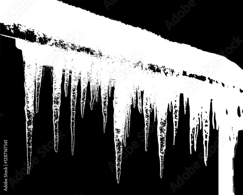 Stunning Icicles Hanging from Roof