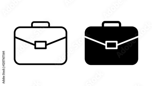 Briefcase icon vector. suitcase sign and symbol. luggage symbol.