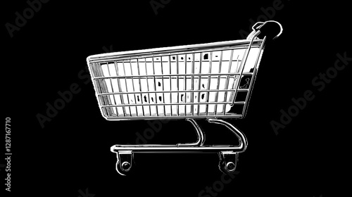 Sleek Empty Shopping Cart