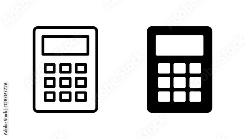 Calculator icon vector. Accounting calculator sign and symbol.