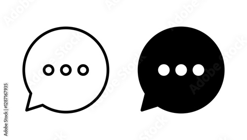 Chat icon vector. speech bubble sign and symbol. comment icon. message