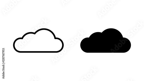 Cloud icon vector. cloud sign and symbol