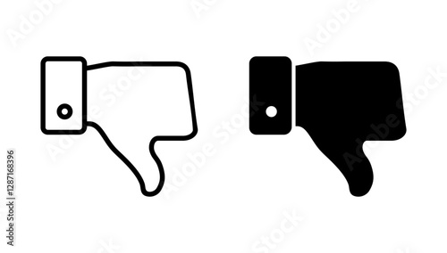 Dislike icon vector. dislike sign and symbol. Hand with thumb down
