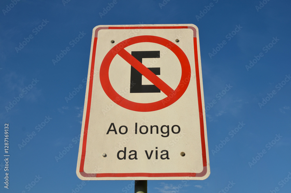 The No Parking Traffic sign indicates areas where parking is not permitted. Respecting this sign is essential to avoid fines, ensure the flow of traffic and keep roads clear for emergencies The No Parking Traffic sign indicates areas where parking is not permitted. Respecting this sign is essential to avoid fines, ensure the flow of traffic and keep roads clear for emergencies