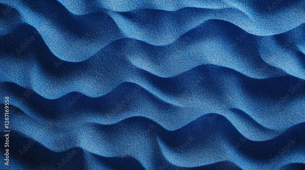 Obraz premium Blue Textured Surface with Undulating Waves