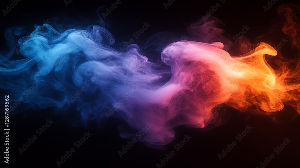 Abstract colorful smoke swirls Abstract colorful smoke swirls