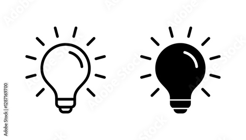 Lamp icon vector. Light bulb sign and symbol. idea symbol.