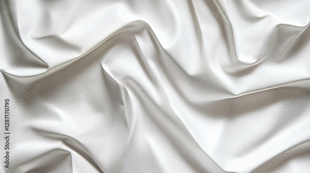 Obraz premium Textured white creased paper with sharp folds for design and background use
