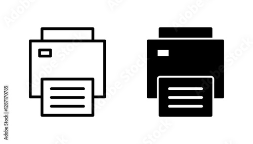 Print icon vector. printer sign and symbol