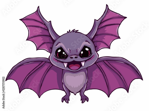 Terrifying Vampire Bat Halloween Illustration