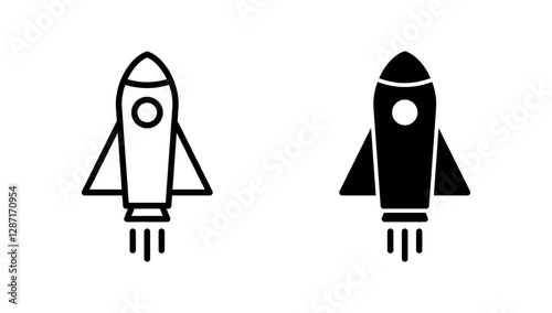 Rocket icon vector. Startup sign and symbol. rocket launcher icon
