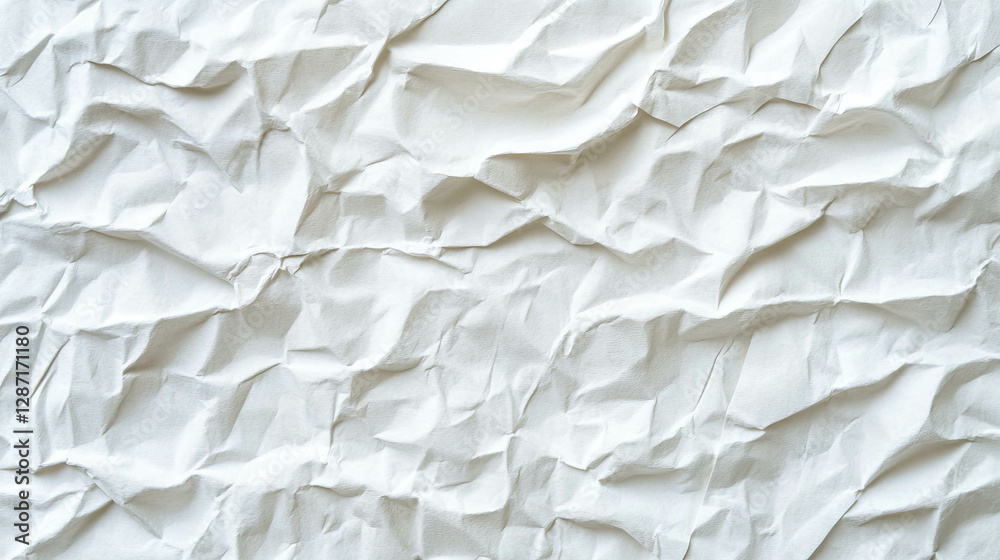 Obraz premium White crumpled paper texture for background and design projects