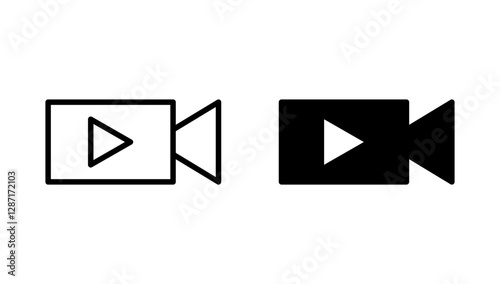 Video icon vector. video camera sign and symbol. movie sign. cinema