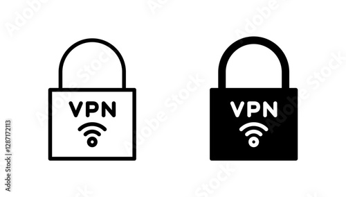 Vpn icon vector. Private network sign and symbol. virtual private network icon.