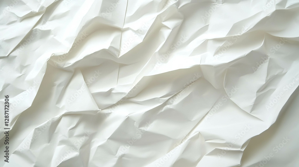 Texture of lightly folded white paper for creative design and background Texture of lightly folded white paper for creative design and background