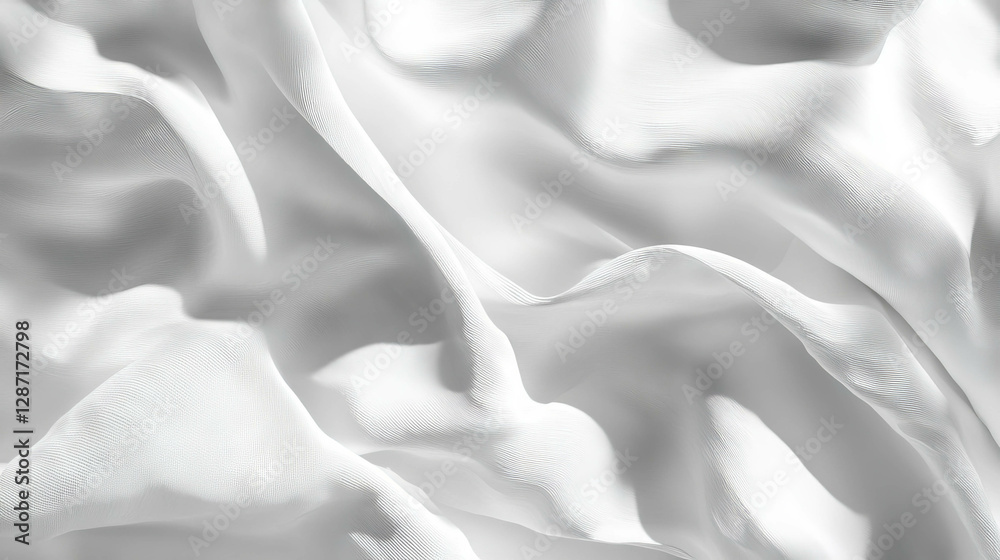 Obraz premium White wrinkled paper texture with elegant pattern design
