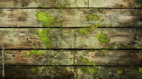 Wallpaper Mural Rustic wooden texture with vibrant moss and soft lighting for background or design Torontodigital.ca