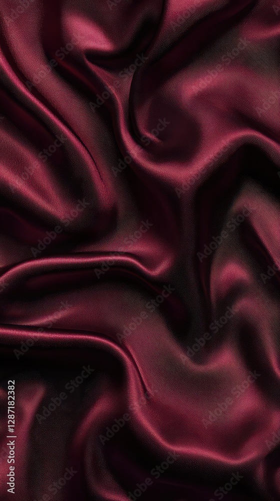 Obraz premium Luxury Burgundy Silk Fabric Texture – Elegant Satin Drape Background