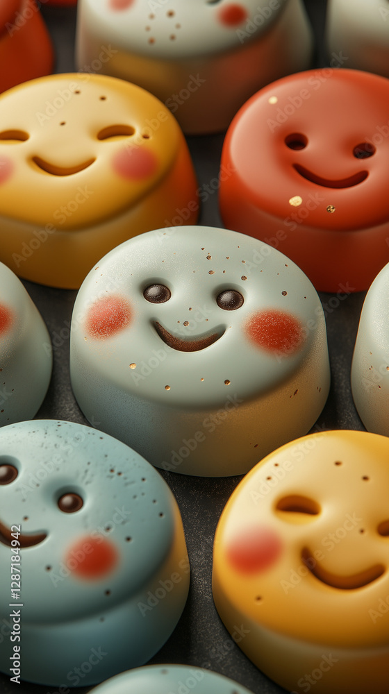Collection of soft pastel 3D clay-style emoji renders with handcrafted textures, smooth rounded forms, and diffused lighting for a cozy, modern, and artisanal aesthetic Generative AI Collection of soft pastel 3D clay-style emoji renders with handcrafted textures, smooth rounded forms, and diffused lighting for a cozy, modern, and artisanal aesthetic Generative AI