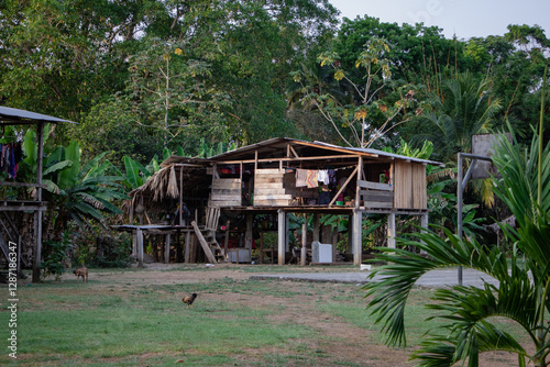 Fototapeta Naklejka Na Ścianę i Meble -  a Panamanian village in the middle of the jungle