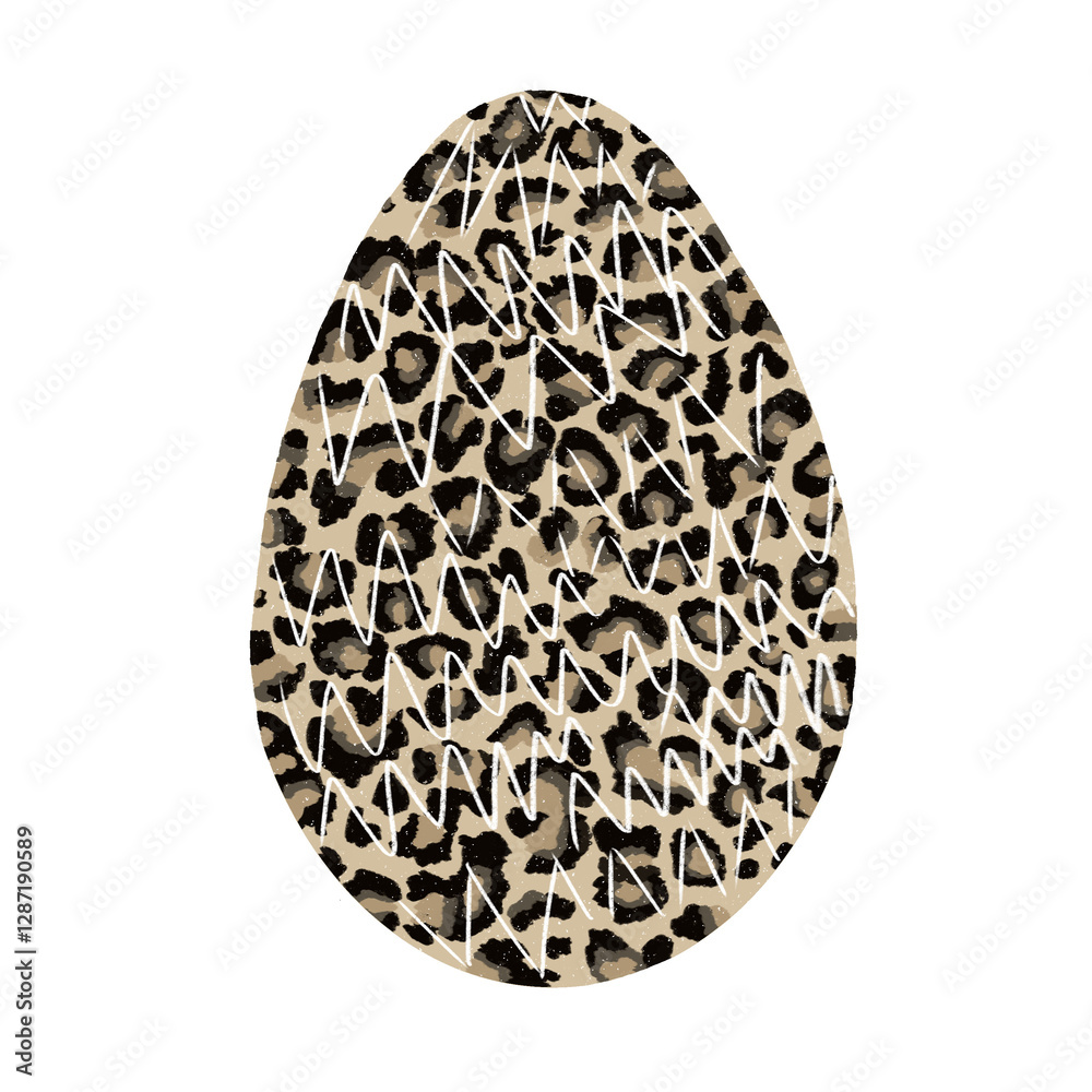 Egg with cheetah pattern 5 Egg with cheetah pattern 5