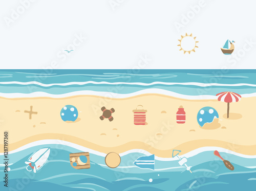 Coastal escape: 15 beach-themed icons perfect for web banners, social media, and blogs