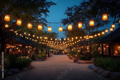 Asian Night Market Walkway