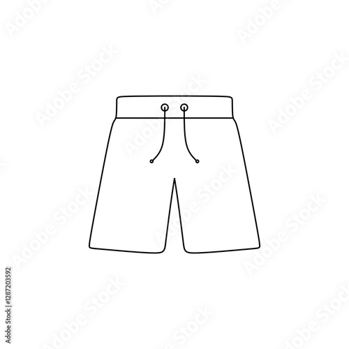 Men's Shorts icon in outline vector illustration. Editable graphic resources for many purposes.