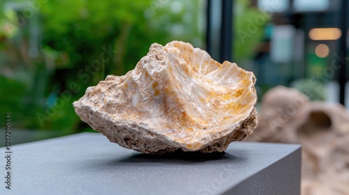 Polished Fossil on Display photo